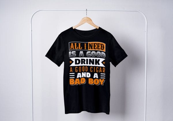 A Good Cigar and a Bad Boy T-Shirt
