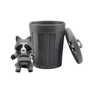 Flexible Trash Panda With Trash Can
